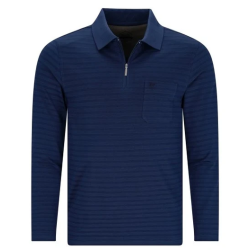 Luxusní polo tričko s límečkem Stay Fresh® (dlouhý rukáv - zip) - v nadměrné velikosti