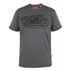Tričko s potiskem motorky - bavlněné - v nadměrné velikosti