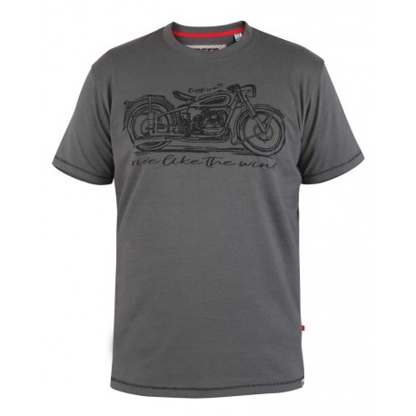 Tričko s potiskem motorky - bavlněné - v nadměrné velikosti