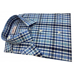 Košile kostkovaná s krátkým rukávem - v nadměrné velikosti