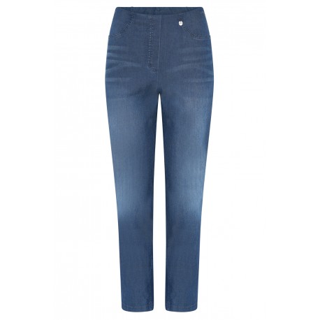 7/8 dámské lehké kalhoty (lyocell - jeans vzhled) - v nadměrné velikosti