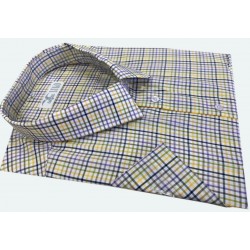 Pánská bavlněná košile s krátkým rukávem (dvě kapsy) - v nadměrné velikosti