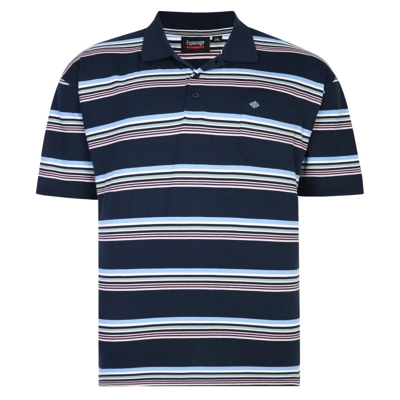 Tričko s límečkem (pruh) - v nadměrné velikosti