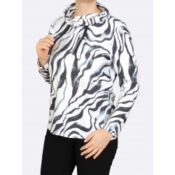 Dámský svetřík se stojáčkem - v nadměrné velikosti