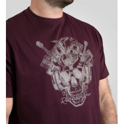 Tričko s potiskem (Rock 'n' Roll Skull) - v nadměrné velikosti