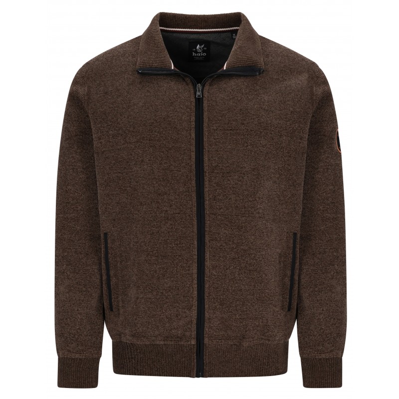 Luxusní pánská propínací mikina STAY FRESH (žinilka) - v nadměrné velikosti