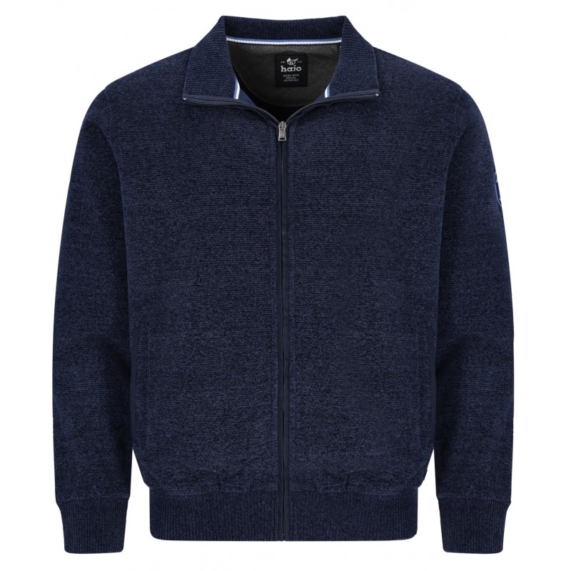 Luxusní pánská propínací mikina STAY FRESH (žinilka) - v nadměrné velikosti