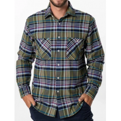 Pánská košile flanelová (zelená kostka kombinovaná) - v nadměrné velikosti