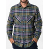 Pánská košile flanelová (zelená kostka kombinovaná) - v nadměrné velikosti