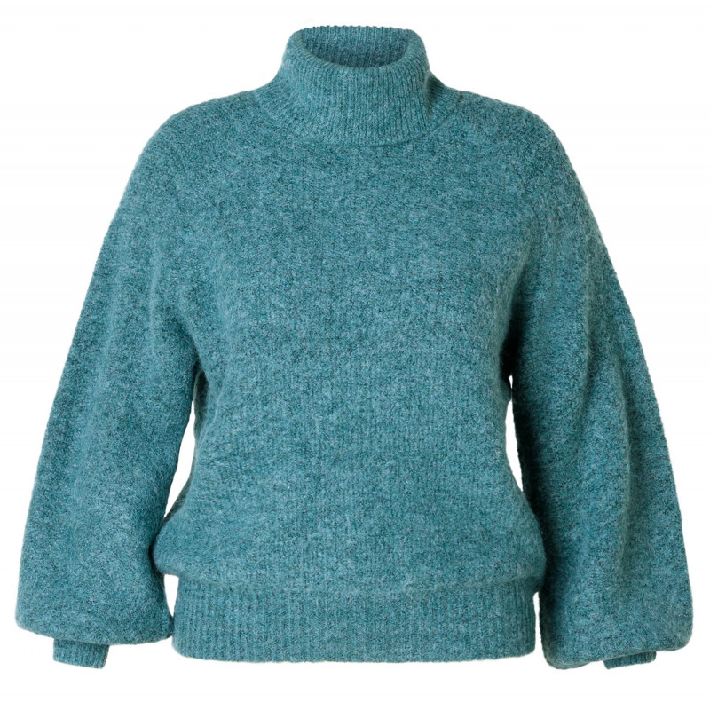 Teplý svetr - rolák - z hrubší pleteniny - v nadměrné velikosti
