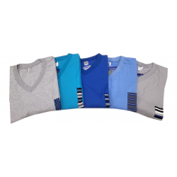 Pánská noční košile s krátkým rukávem (jednobarevná) - v nadměrné velikosti