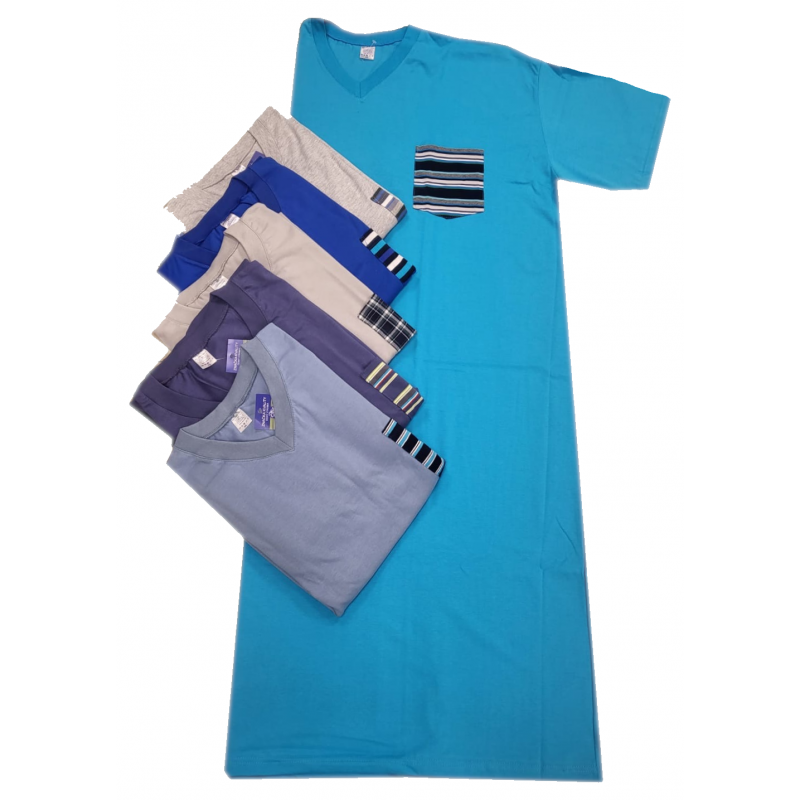 Pánská noční košile s krátkým rukávem