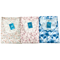 Noční košile s dlouhým rukávem (hladký střih bez náběrů) - v nadměrné velikosti