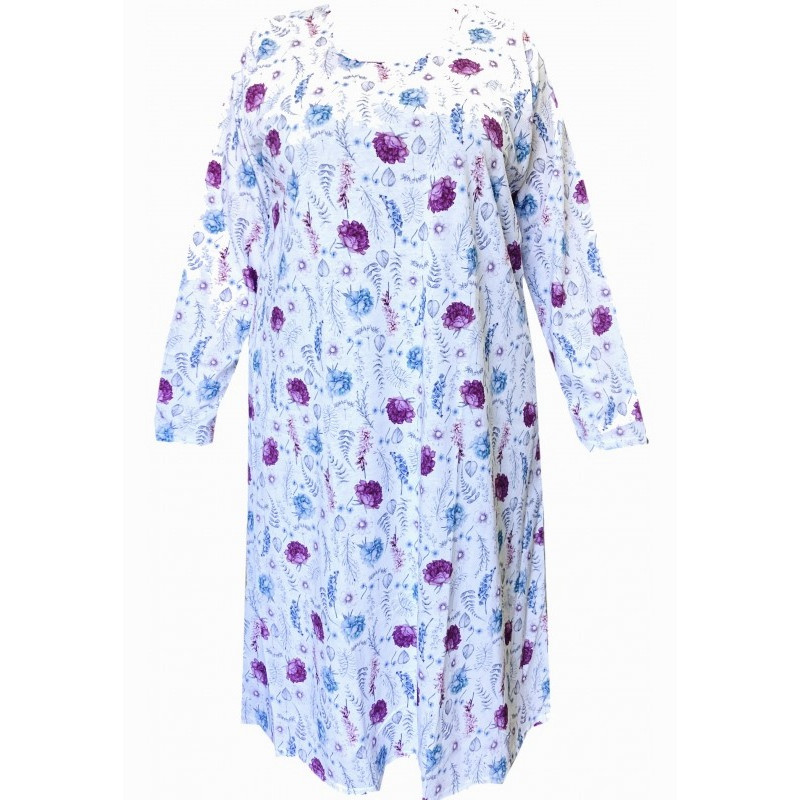 Noční košile s dlouhým rukávem