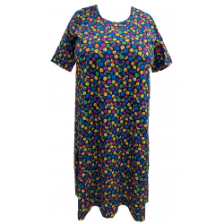 Domácí šaty kvítky barva