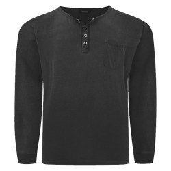 Triko s dlouhým rukávem a knoflíčky (grandad styl) - v nadměrném