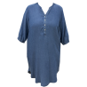 Dámské volné košilové šaty (lyocel) - v nadměrné velikosti