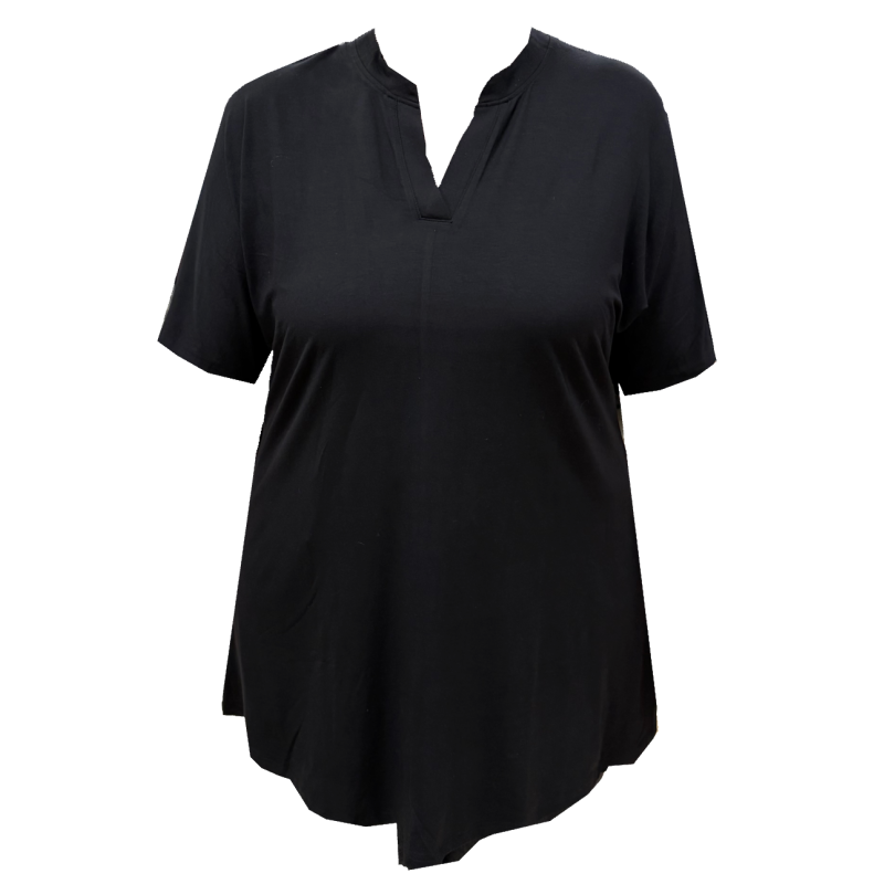 Tunika jednobarevná s krátkým rukávem - v nadměrné velikosti