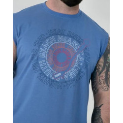 Tričko bez rukávů s potiskem (South Beach Miami) - v nadměrné velikosti