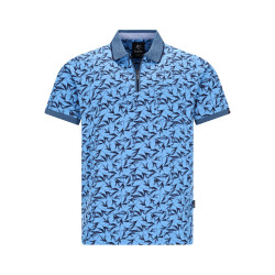 Luxusní polo tričko s límečkem (vzor, zip) Stay Fresh® - v nadměrné velikosti