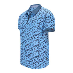 Luxusní polo tričko s límečkem (vzor, zip) Stay Fresh® - v nadměrné velikosti