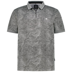 Luxusní polo tričko s límečkem Stay Fresh® (zip, vzor) - v nadměrné velikosti