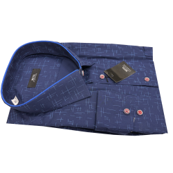 Pánská košile s dlouhým rukávem (kombinovaná) - v nadměrné velikosti