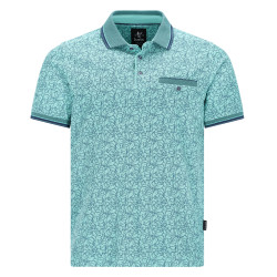 Luxusní polo tričko s límečkem (vzor, knoflíčky) Stay Fresh® - v nadměrné velikosti