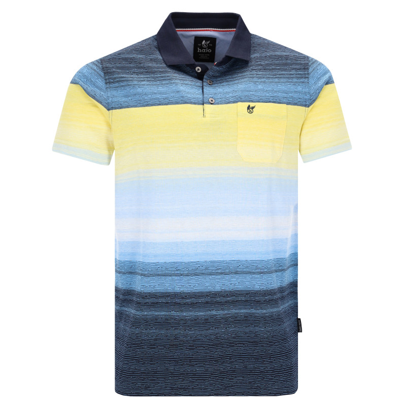 Luxusní polo tričko s límečkem (vzor, knoflíčky) Stay Fresh® - v nadměrné velikosti