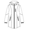 Funkční dámská přechodová bunda (Raincoat - vodní sloupec 10000 MM) - v nadměrné velikosti