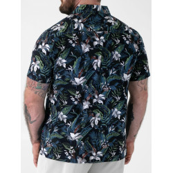 Pánská letní košile "havajka" s krátkým rukávem - v nadměrné velikosti