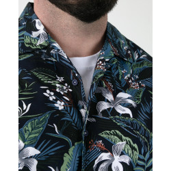 Pánská letní košile "havajka" s krátkým rukávem - v nadměrné velikosti