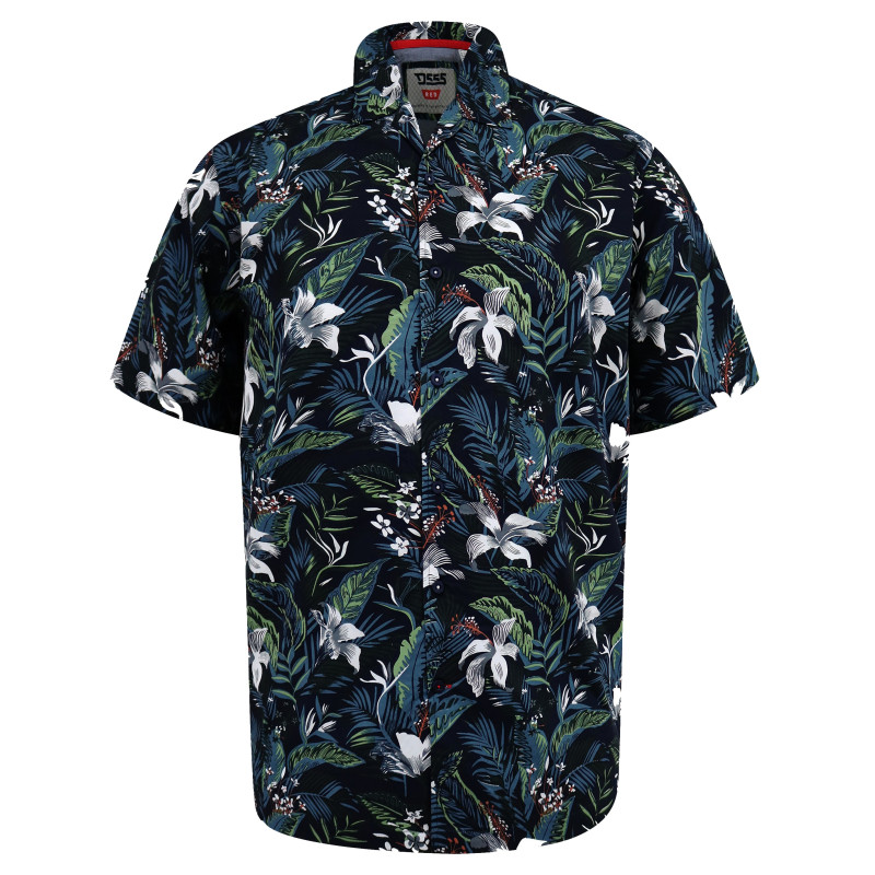 Pánská letní košile "havajka" s krátkým rukávem - v nadměrné velikosti