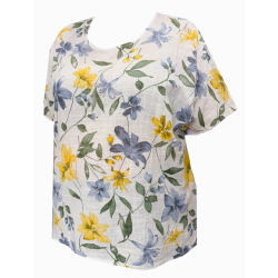 Dámská volná halenka se spadlým rukávkem (bavlna) - v nadměrné velikosti