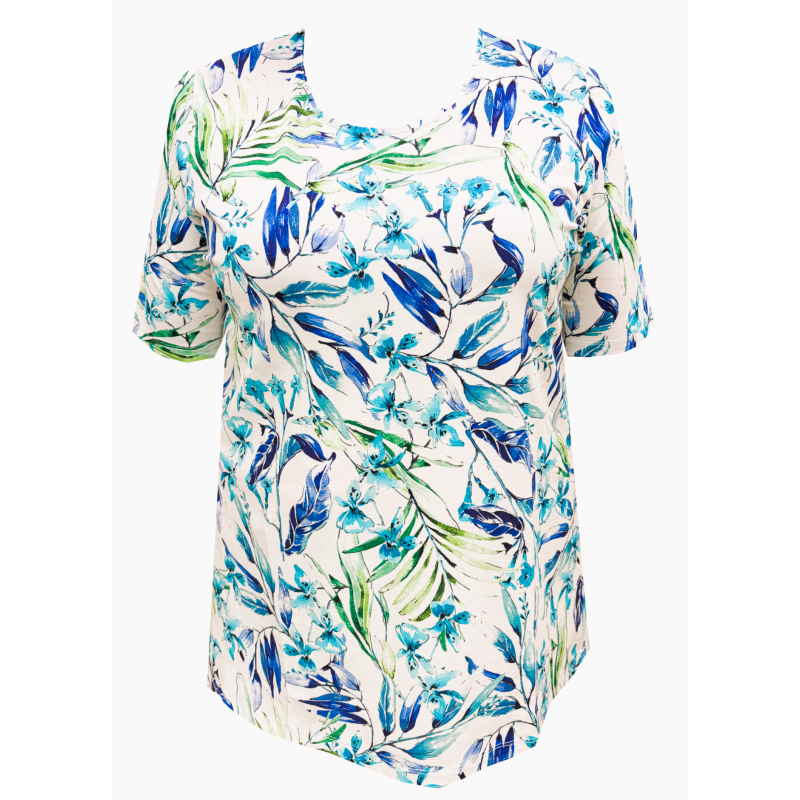 Tričko s květinovým vzorem