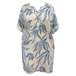 Dámské volné šaty (bavlna-viskóza) - v nadměrné velikosti