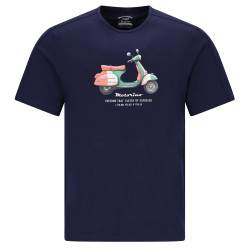 Tričko bavlněné s potiskem (skútr) - v nadměrné velikosti