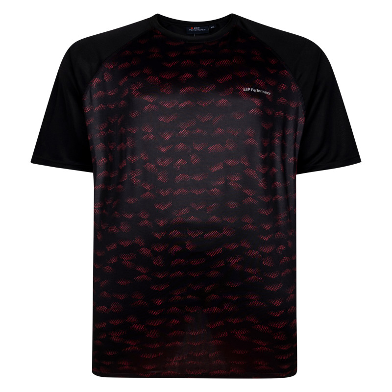Funkční tričko Performance (Black-Red) - v nadměrné velikosti