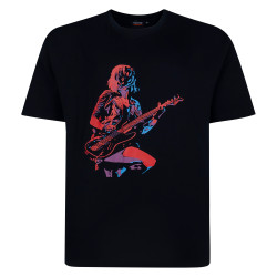 Tričko s potiskem (Abstract Guitarist Print) - v nadměrné velikosti