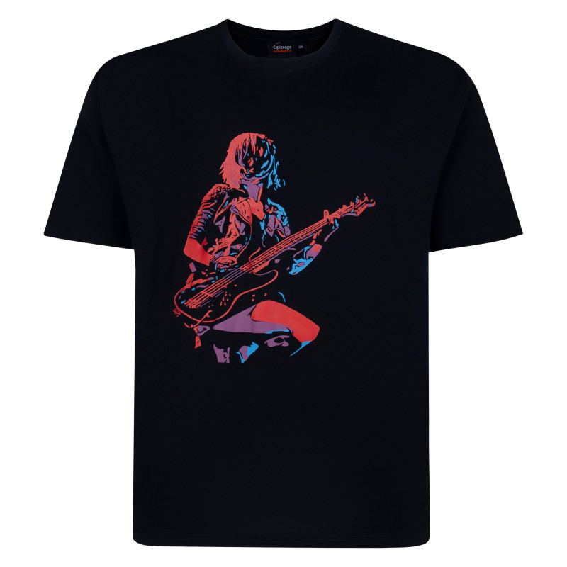 Tričko s potiskem (Abstract Guitarist Print) - v nadměrné velikosti