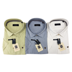 Košile v casual stylu - len / bavlna - v nadměrné velikosti