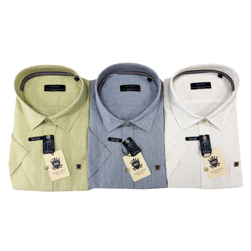 Košile v casual stylu - len / bavlna - v nadměrné velikosti