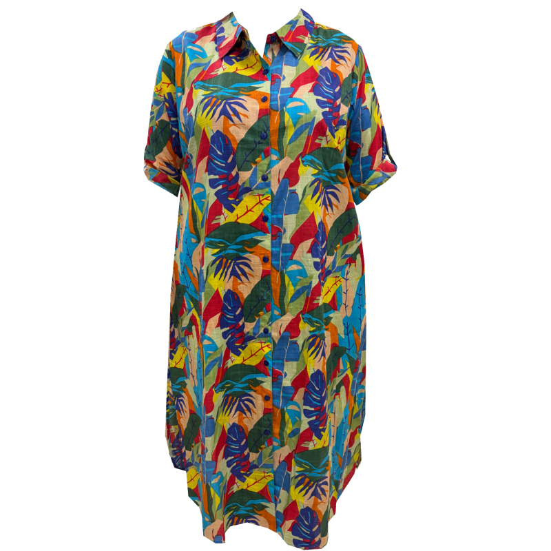 Letní košilové šaty - v nadměrné velikosti