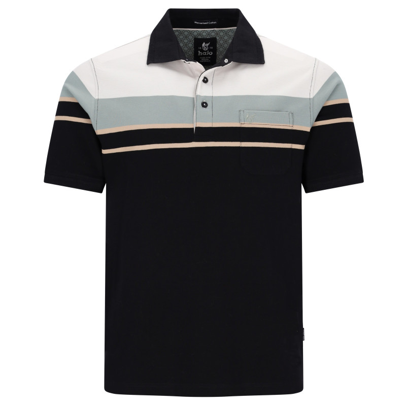 Luxusní polo tričko s límečkem (knoflíčky, bavlna) - v nadměrné velikosti