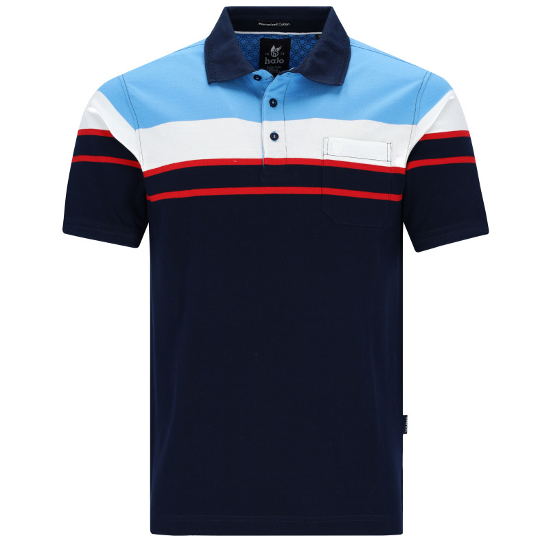 Luxusní polo tričko s límečkem (knoflíčky, bavlna) - v nadměrné velikosti