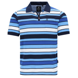 Luxusní polo tričko s límečkem (vzor, zip) Stay Fresh® - v nadměrné velikosti