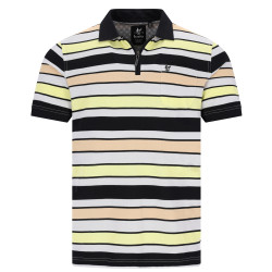 Luxusní polo tričko s límečkem (vzor, zip) Stay Fresh® - v nadměrné velikosti