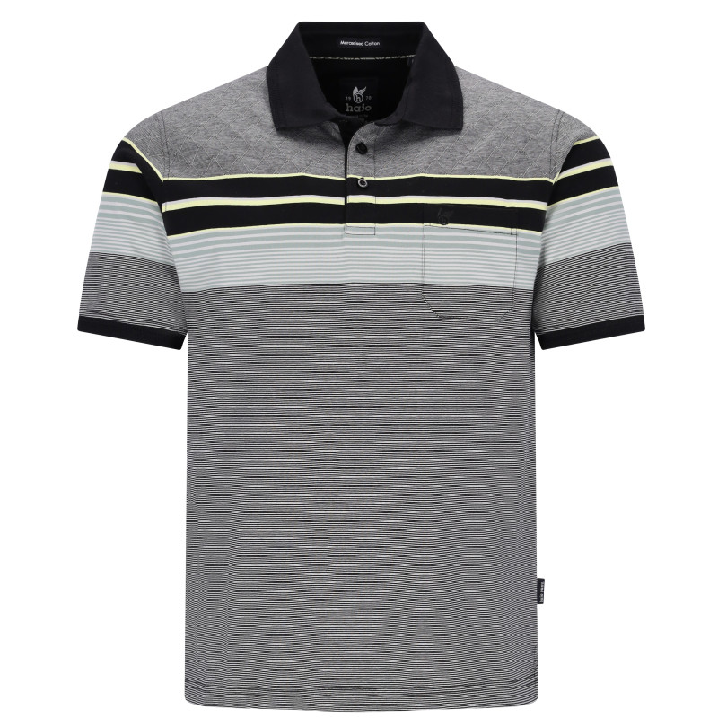 Luxusní polo tričko s límečkem (knoflíčky, bavlna) - v nadměrné velikosti