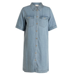 Volné šaty z měkké denimové látky (Tencel) - v nadměrné velikosti