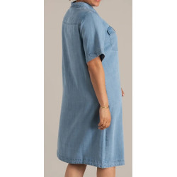 Volné šaty z měkké denimové látky (Tencel) - v nadměrné velikosti